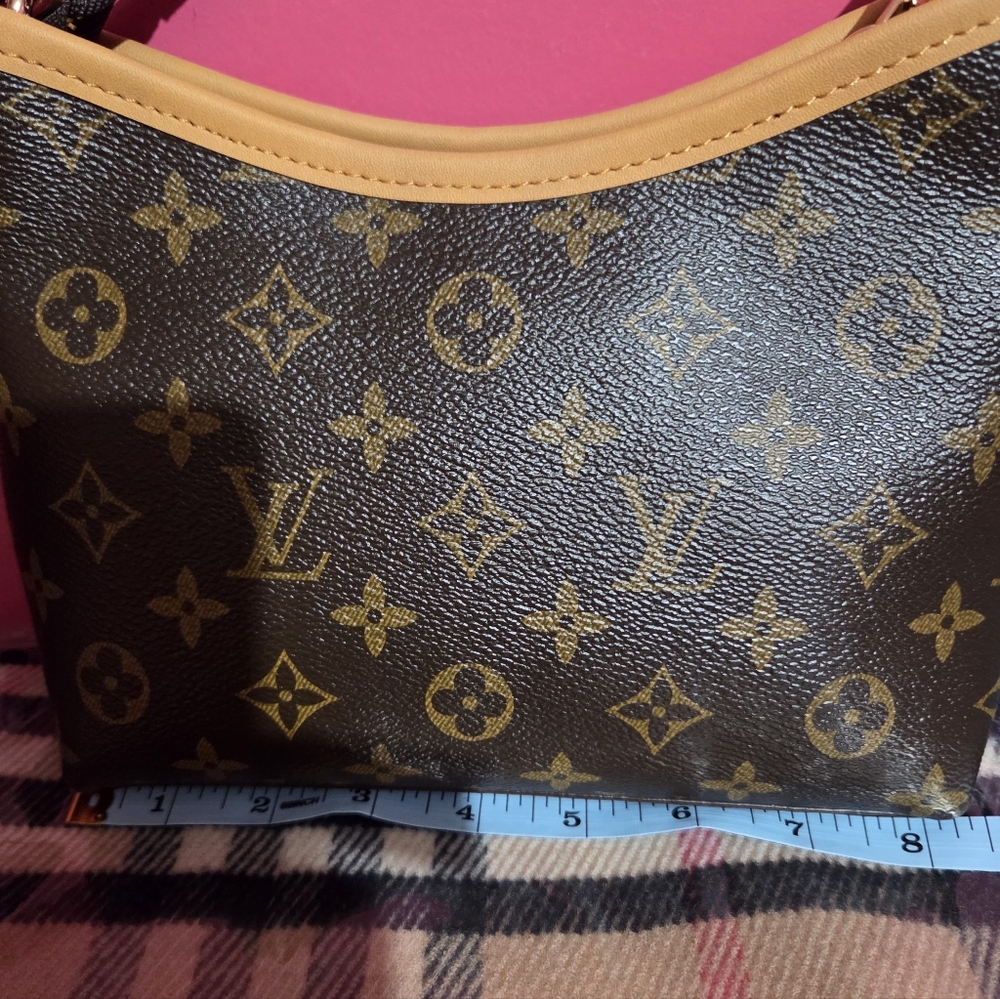 Monogram Csossbody Bag  in Brown and Tan